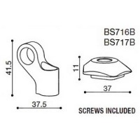 Závitová redukce BS716B pro zpětná zrcátka RIZOMA pro motocykly DUCATI Multistrada 1200S - Levá strana, černá  (1sada)